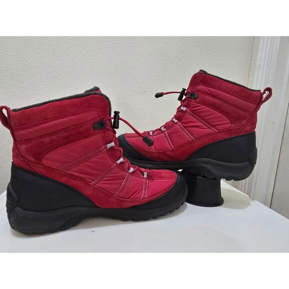 Lands End Extreme Squall Red Hiking Snowboots Women's Size 10B - 34688 - Picture 3 of 8